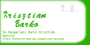 krisztian barko business card